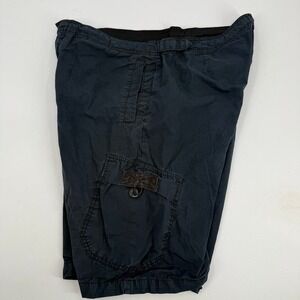 Nike Athletic Dept Mens Black Cargo Shorts Cotton Utility 414564-010 Size Large